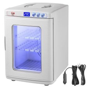 VEVOR White Reptile Incubator 25L Scientific Lab Incubator Digital Incubator Cooling and Heating 5-60°C Reptile Egg Incubator 12V/110V Work for Small