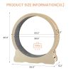 Cat Exercise Wheel - Indoor Cat Treadmill with Carpeted Running Track, Safety Cat Treadmill with Latch, Weighted Wheel for Cats