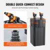 VEVOR Aquarium Filter 396GPH, 4-Stage Canister Filter 120 Gallon, Ultra-Quiet Internal Aquarium Filter with UV Protection